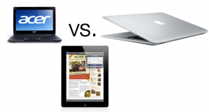 Así que mucha gente me pregunta ¿Qué debo comprar? ¿Una netbook, un iPad, o una MacBook Air?
